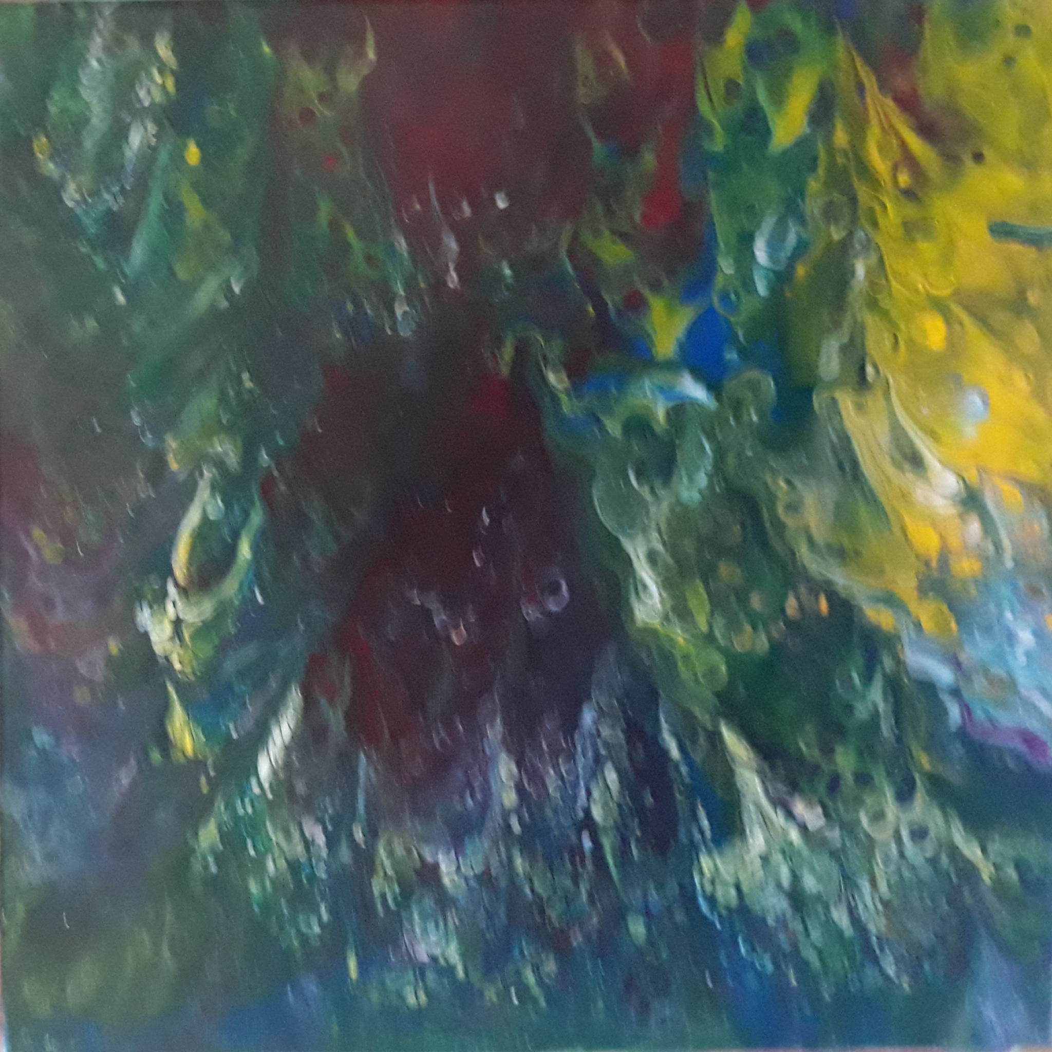 untitled (yellow spill) by Mason Cox