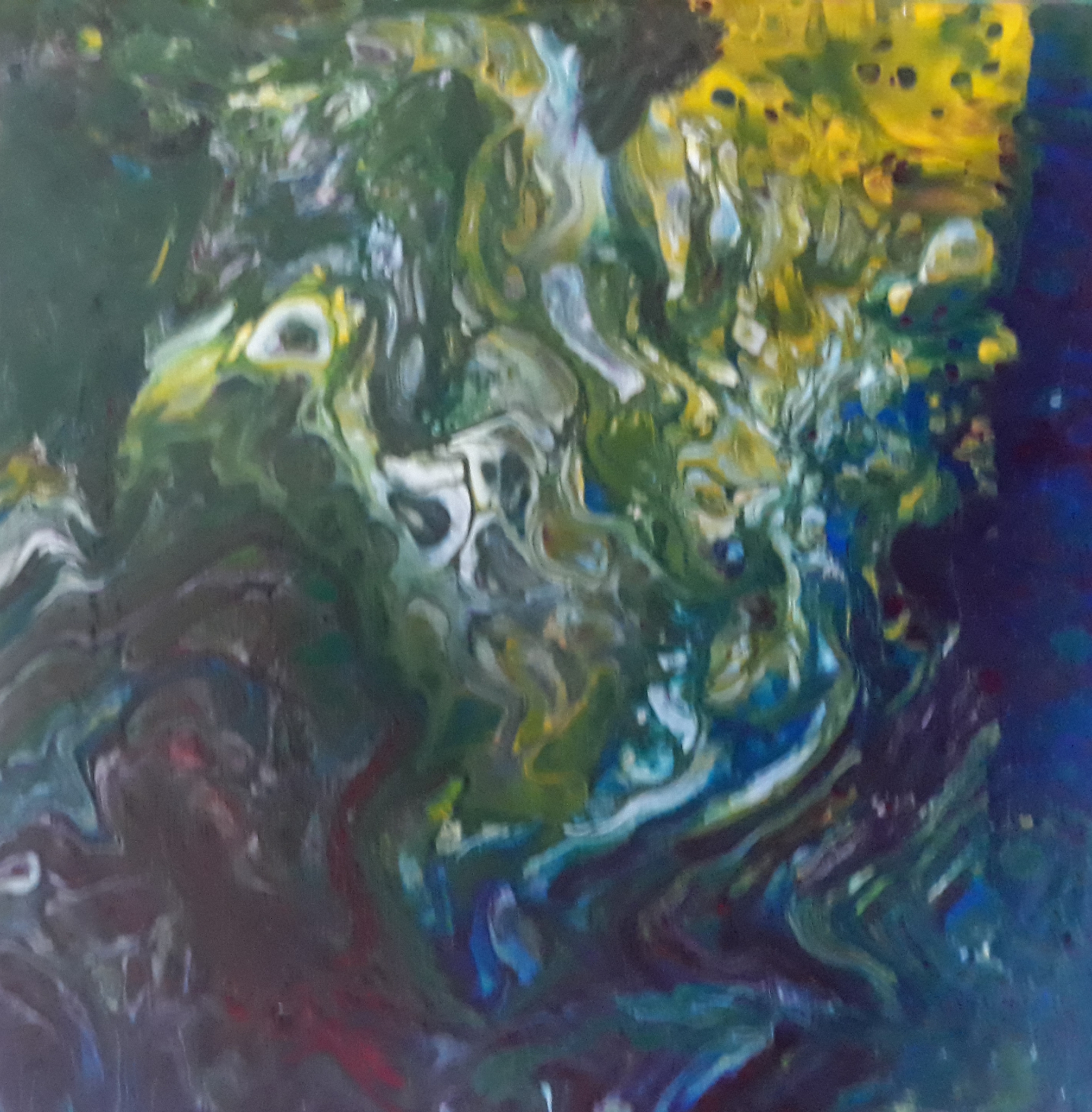 untitled (yellow spill #2) by Mason Cox