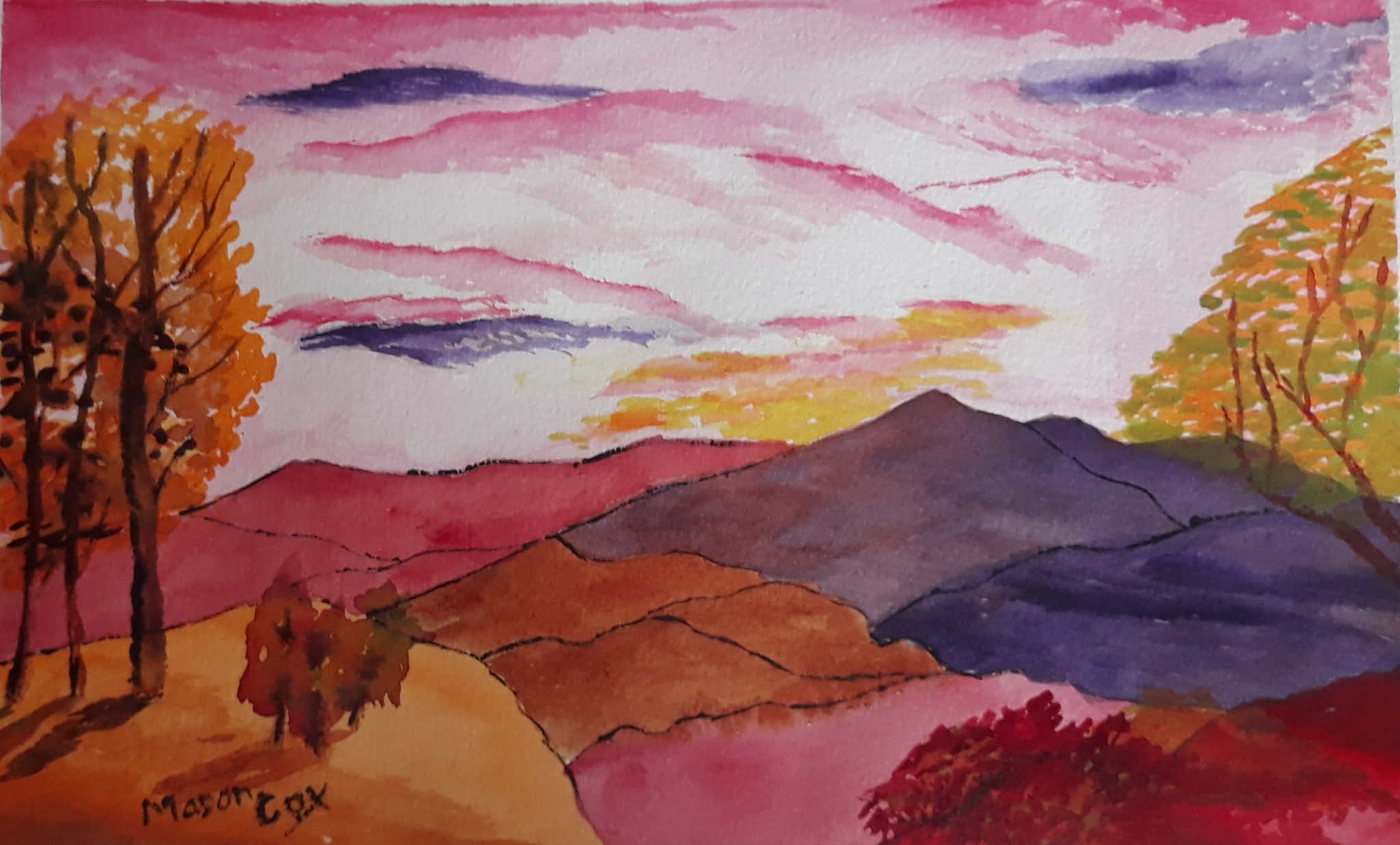 Pink Mountains by Mason Cox