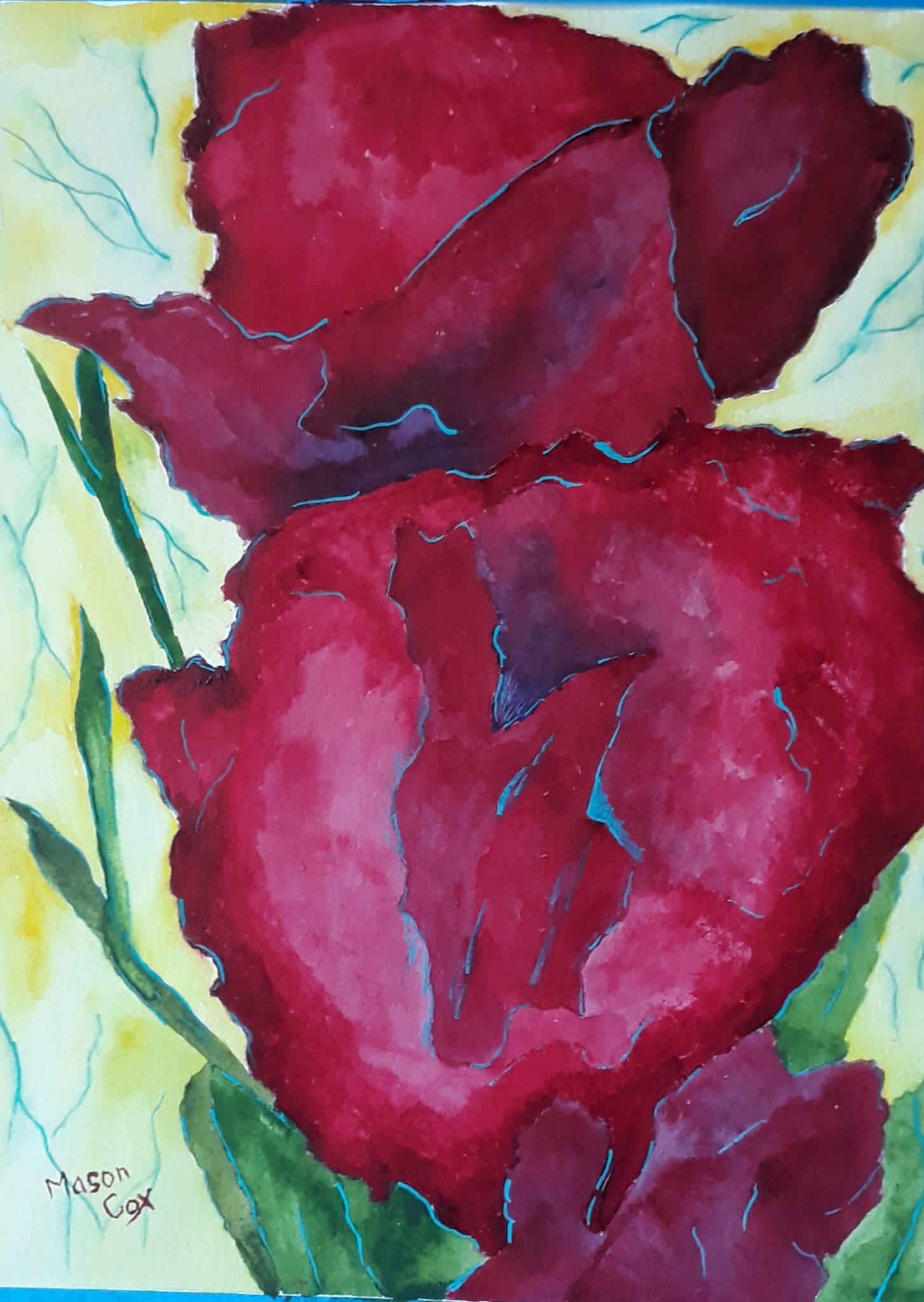 deep Red Gladiolus by Mason Cox